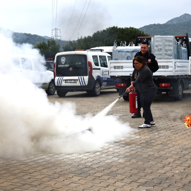 Bodrum'da yangın güvenliği bilinci artırılıyor