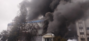 Trabzon'da fındık fabrikasında yangın