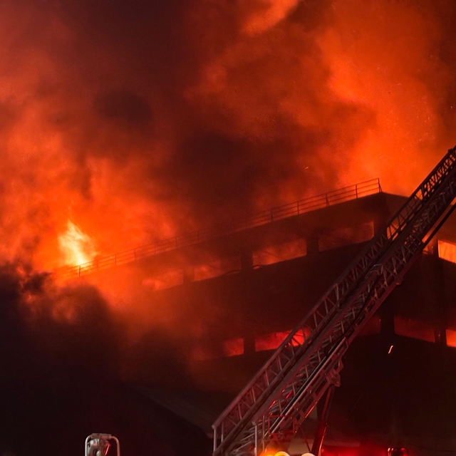Trabzon'da fındık fabrikasındaki yangına müdahale devam ediyor