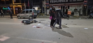 Otomobille çarpışan motosikletin sürücüsü ağır yaralandı