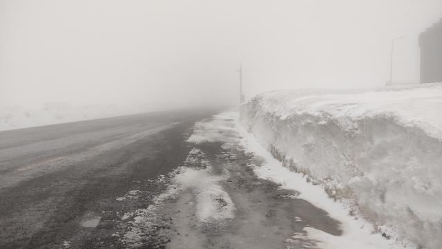 Sahara geçidinde yoğun sis ulaşımı olumsuz etkiliyor
