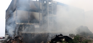 Fındık fabrikasındaki yangında soğutma çalışmaları sürüyor