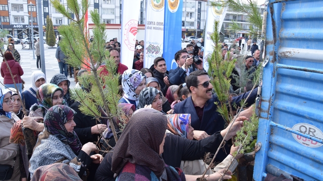 Karapınar'da ağaçlandırma etkinliği