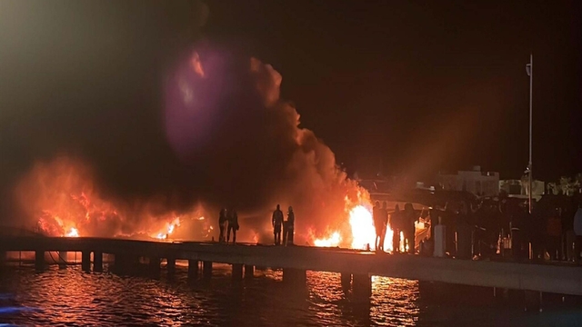 Bodrum'da 7 motoryatın battığı marinadaki yangına ilişkin bilirkişi incelemesi başlatıldı
