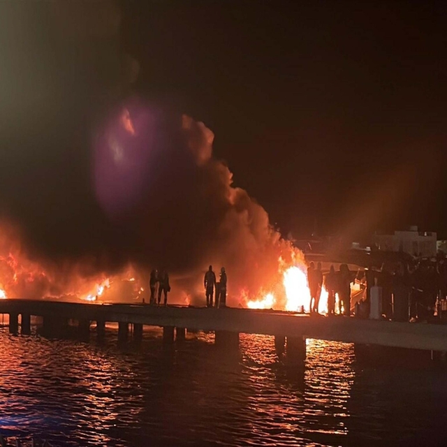 Bodrum'da 7 motoryatın battığı marinadaki yangına ilişkin bilirkişi incelem...