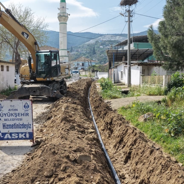 Aydın Büyükşehir'in ilçelerde altyapı yatırımlarını sürdürüyor