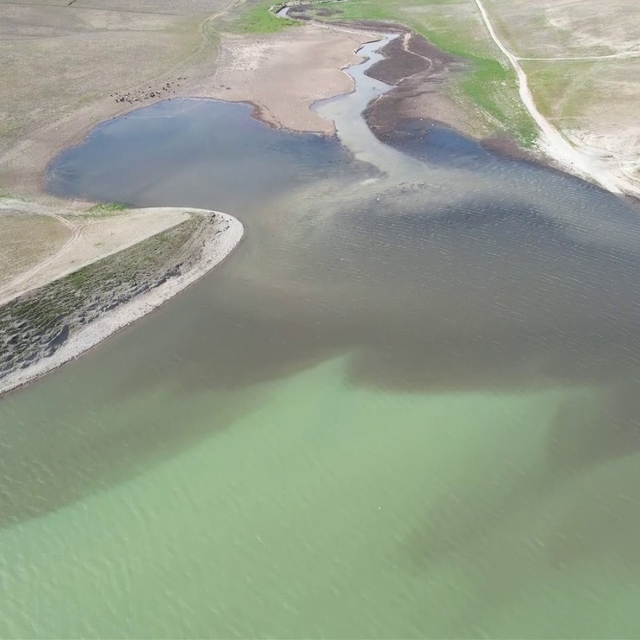 Adıyaman'ın kanalizasyon atığı Atatürk Barajı'nı siyaha bürüdü