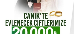 Bu ilçede evlenecek çiftlere 20 bin TL maddi destek