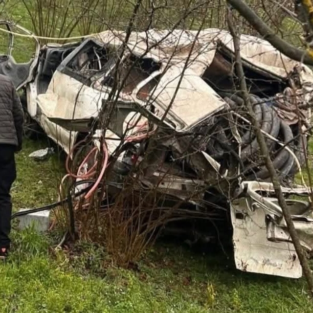 Ordu'da minibüs fındık bahçesine yuvarlandı: 2 yaralı
