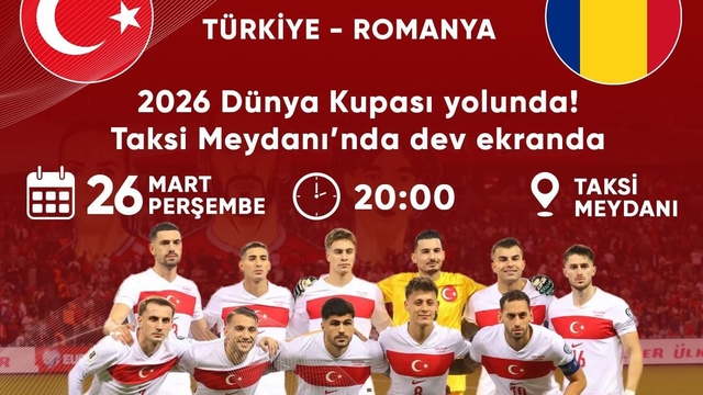Milli maç heyecanı Bozdoğan'da dev ekranda