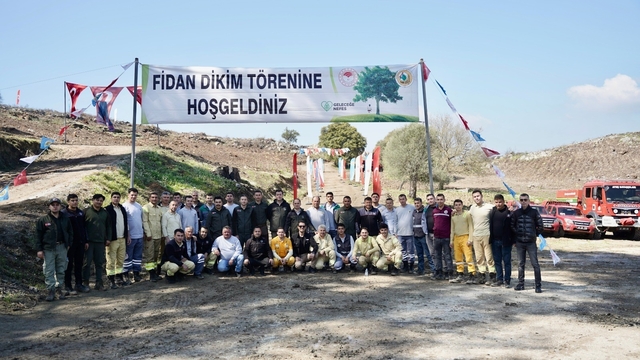 Milas'ta yanan sahalar fidanlarla canlanıyor