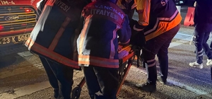 Kaza yapan otomobil ters döndü: 7 yaralı