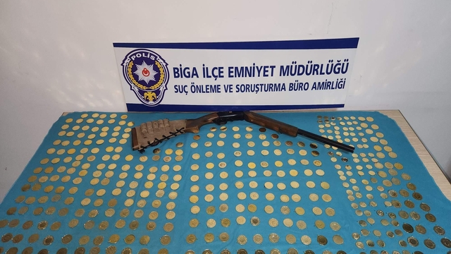 Biga'da 438 adet sahte altın ele geçirildi