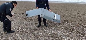 Sakarya'da deniz kıyısında insansız hava aracı parçaları bulundu