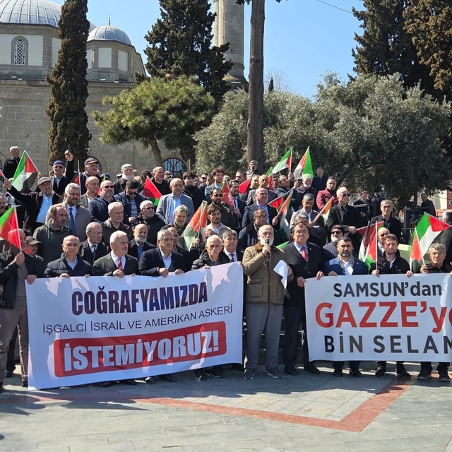 Samsun'dan Gazze'ye bin selam