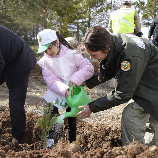 Gümüşhane'de fidanlar toprakla buluştu
