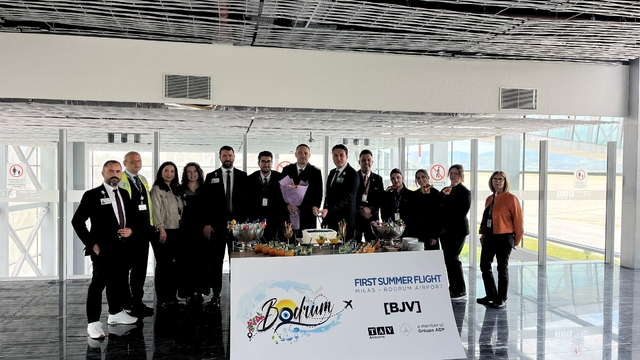 Milas-Bodrum Havalimanı sezonun ilk dış hat uçuşunu karşıladı