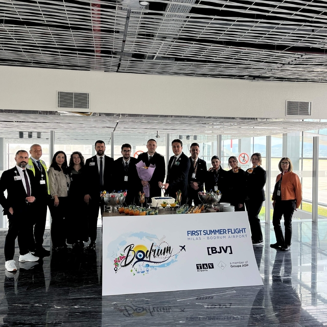 Milas-Bodrum Havalimanı sezonun ilk dış hat uçuşunu karşıladı