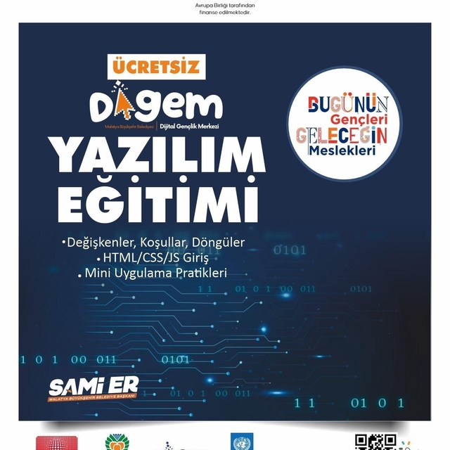 Malatya'da Dijital Gençlik Merkezi'nde kodlama eğitimi