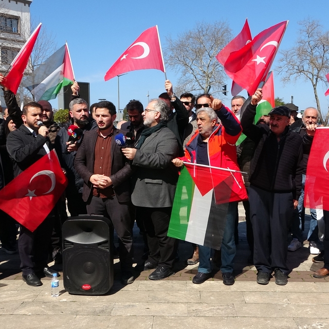 Ordu'da sivil toplum kuruluşları İsrail ve Amerika'ya tepki için toplandı