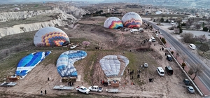 Kapadokya’da sıcak hava balon turlarına rüzgar engeli