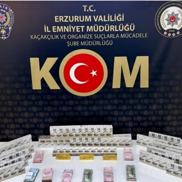 Erzurum'da dev kaçakçılık operasyonu: 3 kilo altın ve  nakit ele geçirildi
