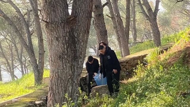 Yenipazar'da öğrencilerden doğaya sahip çıktı