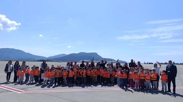 Köyceğiz Anaokulu öğrencileri Dalaman Havalimanı'nı gezdi