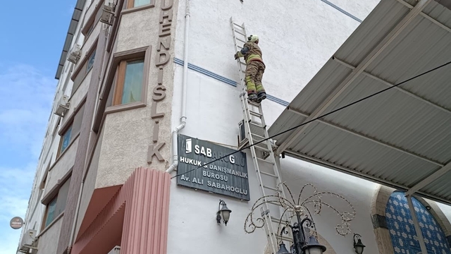 İskenderun'da ipe dolanan kuş kurtarıldı