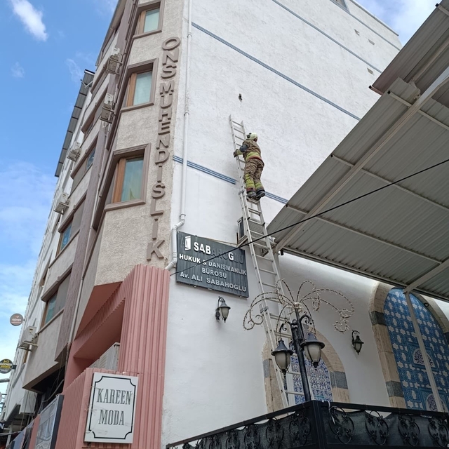 İskenderun'da ipe dolanan kuş kurtarıldı