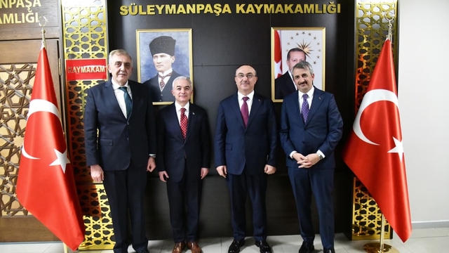 Edirne Valisi Sezer'den Süleymanpaşa Kaymakamı Tunçer'e ziyaret