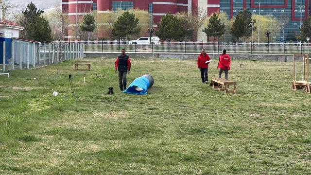 Uluslararası düzeyde alan ve enkaz arama köpekleri sınavı Afyonkarahisar'da başladı