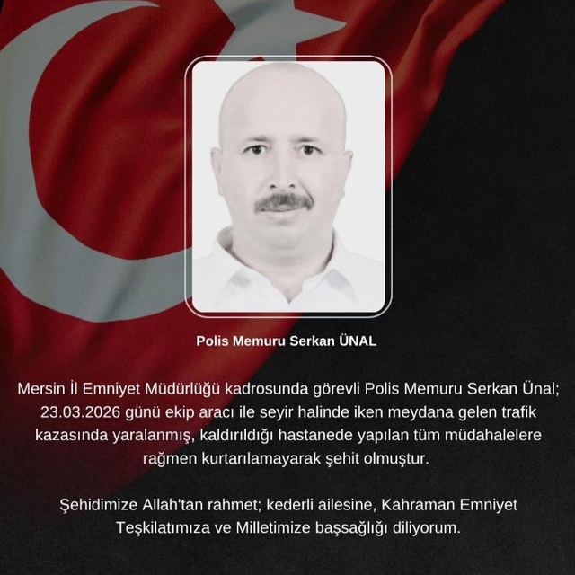 Kaza geçiren polis memuru şehit oldu