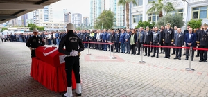 Mersin'de trafik kazasında şehit olan polis memuru için cenaze töreni düzenlendi