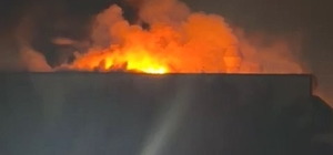 Raf imalatı yapılan fabrikada yangın