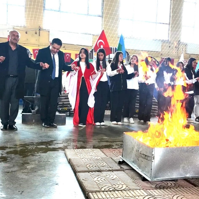 Şenkaya'da 'Türk dünyası ve toplulukları' haftası kutlandı