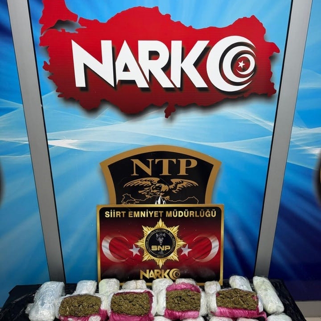 Siirt'te 9 kilo 700 gram esrar ele geçirildi