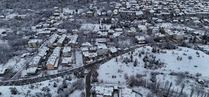 Isparta'da kar manzaraları havadan görüntülendi