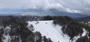 Aydın’a bahar ayında kış sürprizi Paşa Yaylası beyaza büründü