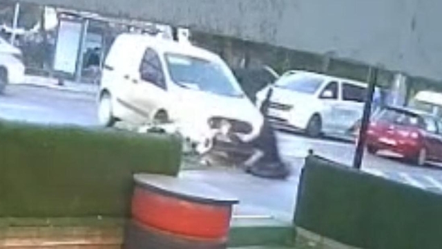 Tekirdağ'da otomobille çarpışan motosikletlinin yaralandığı kaza kamera