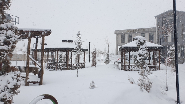 Başkale'de kar yağışı