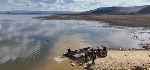 Çavuşçu Gölü çatlamış topraktan göl görünümüne kavuşmaya başladı