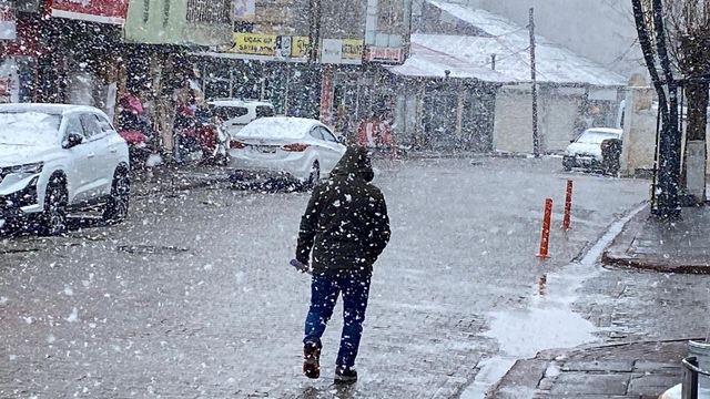 Karlıova'da kar etkili oldu