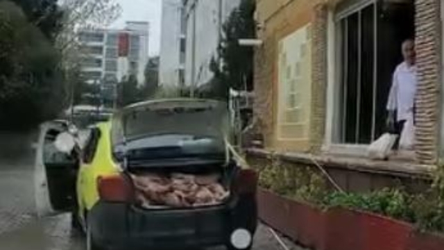 Taksinin bagajında et sevkiyatı yapan işletmeye ceza