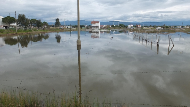Burhaniye'de yazlıklar ve tarlalar su içinde kaldı