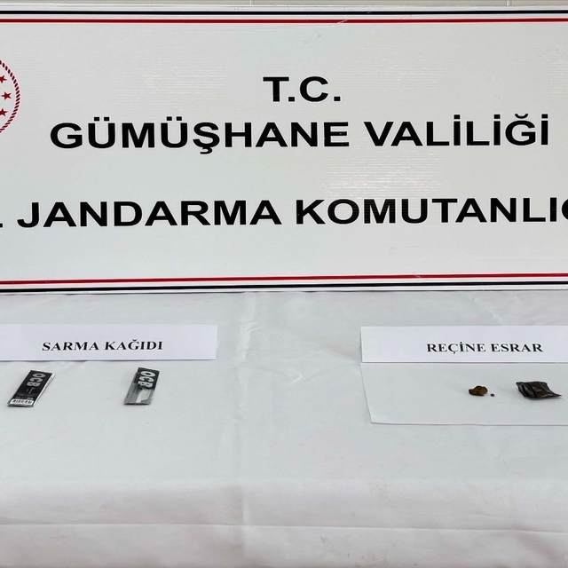 Gümüşhane'de uyuşturucu operasyonu