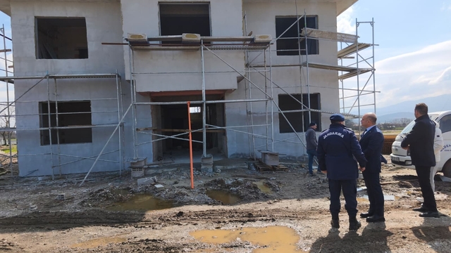 Çan Etili Köyü Jandarma Karakol İnşaatında İnceleme