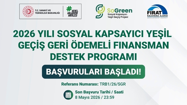 Fırat Kalkınma Ajansı'ndan KOBİ'lere 235 Milyon TL'lik yeşil dönüşüm finansmanı