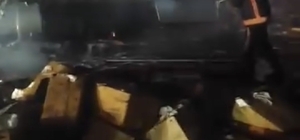 Siverek’te peçete yüklü tır alevlere teslim oldu