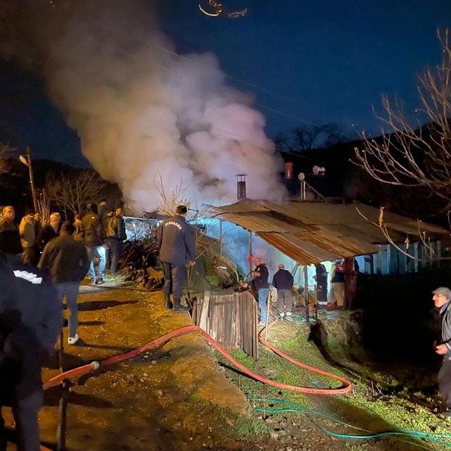 Artvin'de evde çıkan yangın söndürüldü